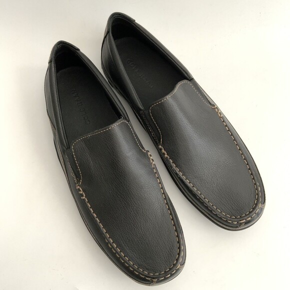 Cole Haan Loafers Men Size 10.5M Black Tucker Leather Slip-on Shoe India - Picture 10 of 13